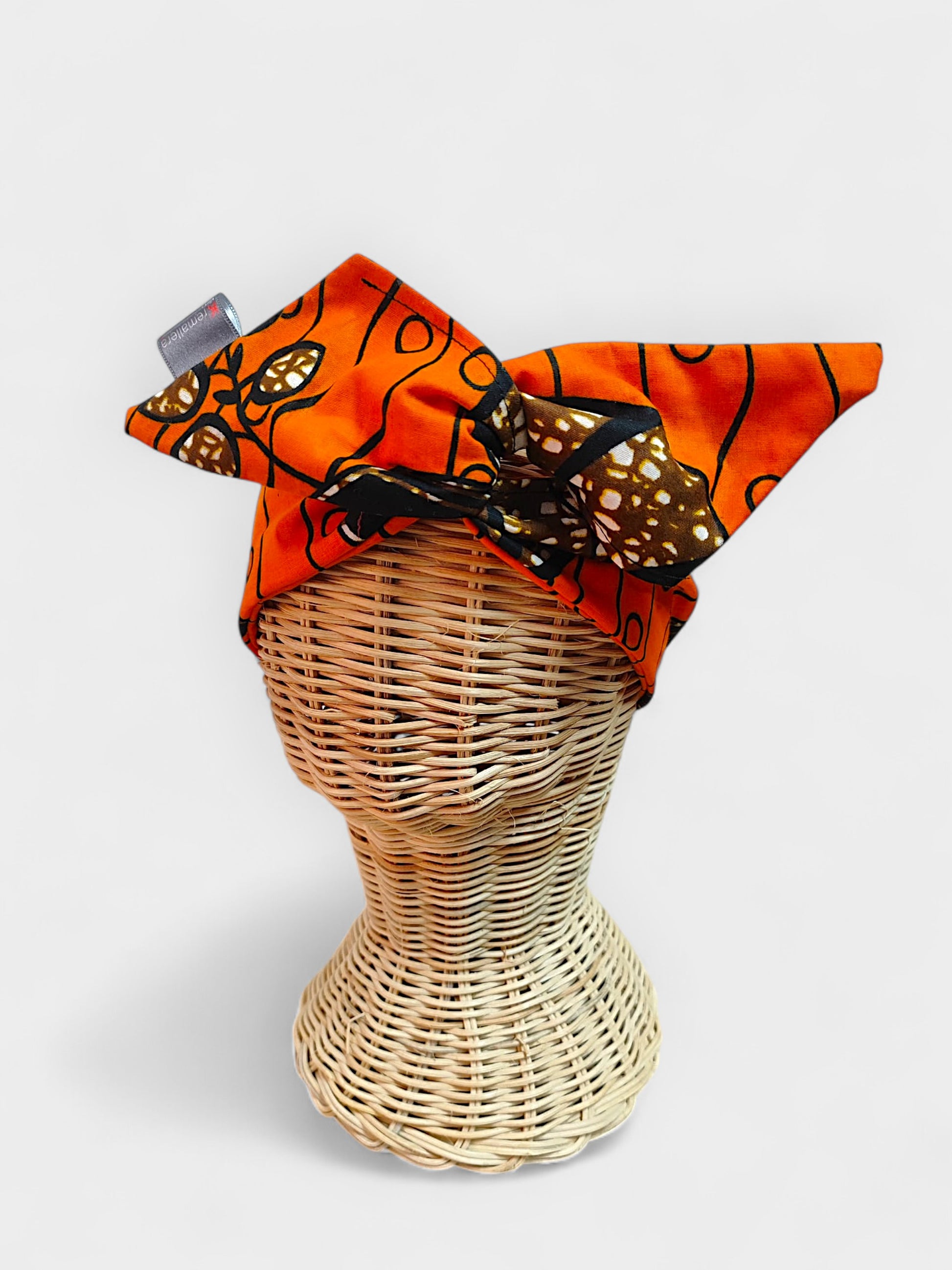Diadema de tela África Naranja