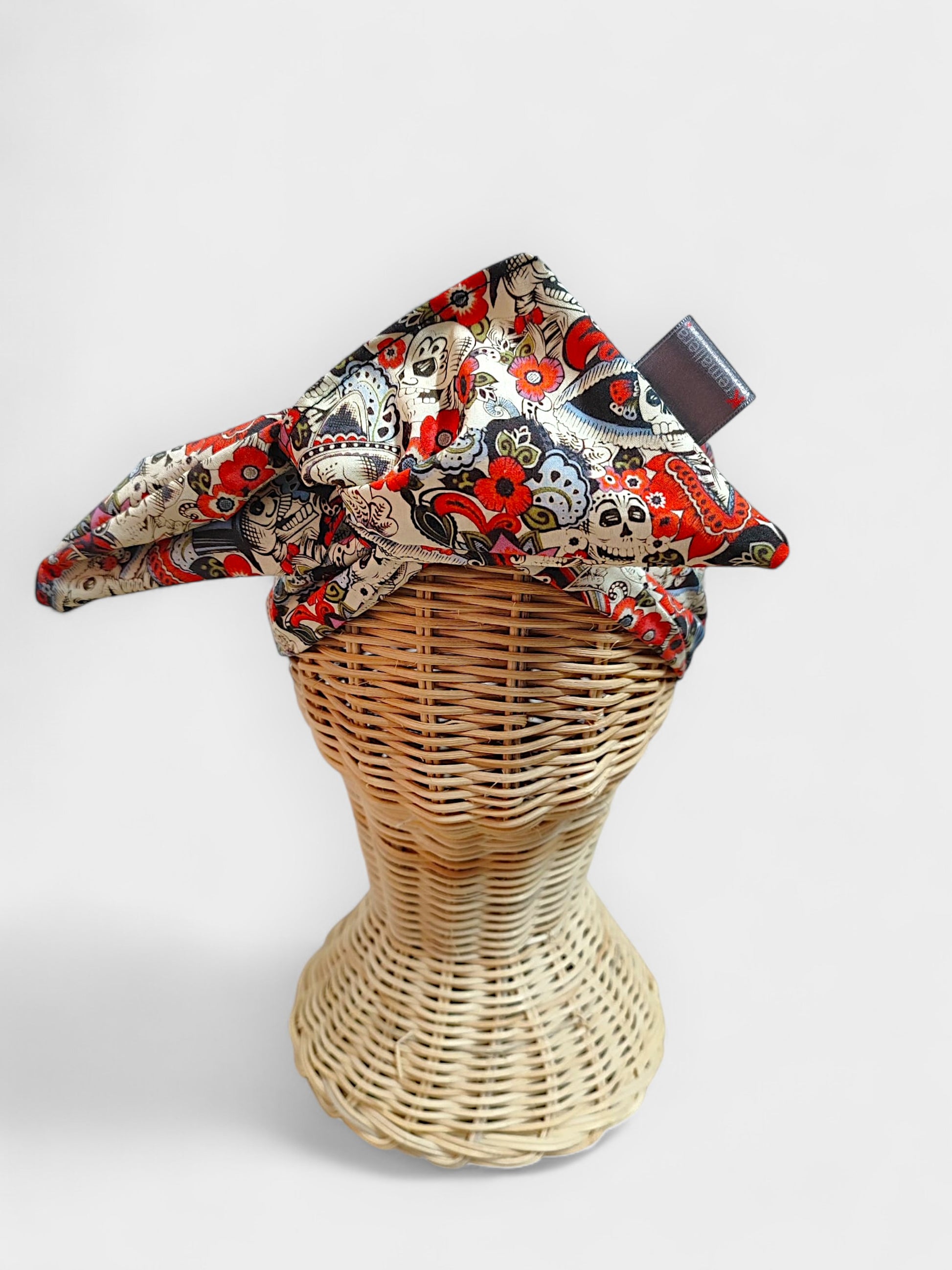 Diadema de tela Calaveras con Flores