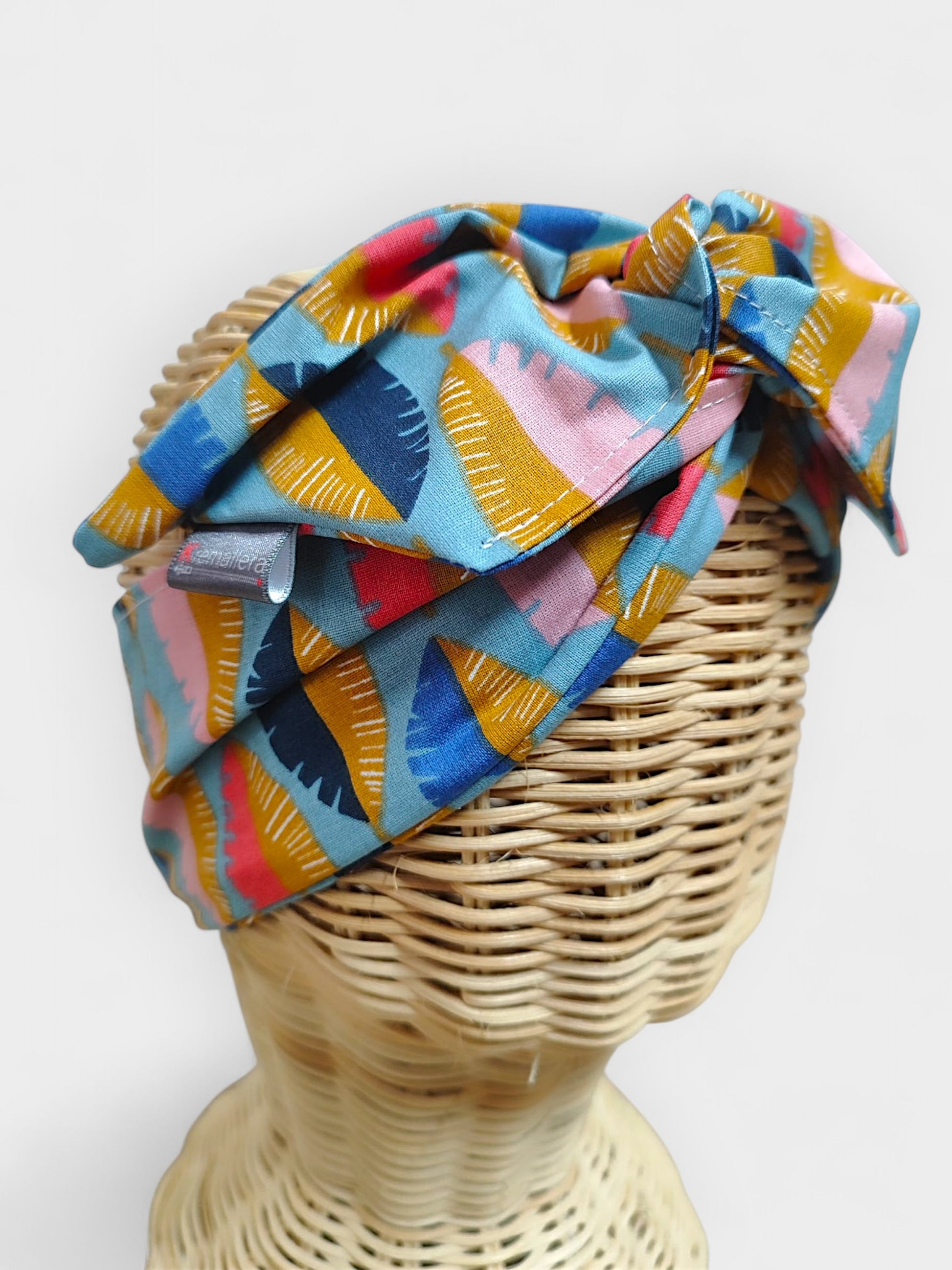 DIadema de tela Hojas Africanas