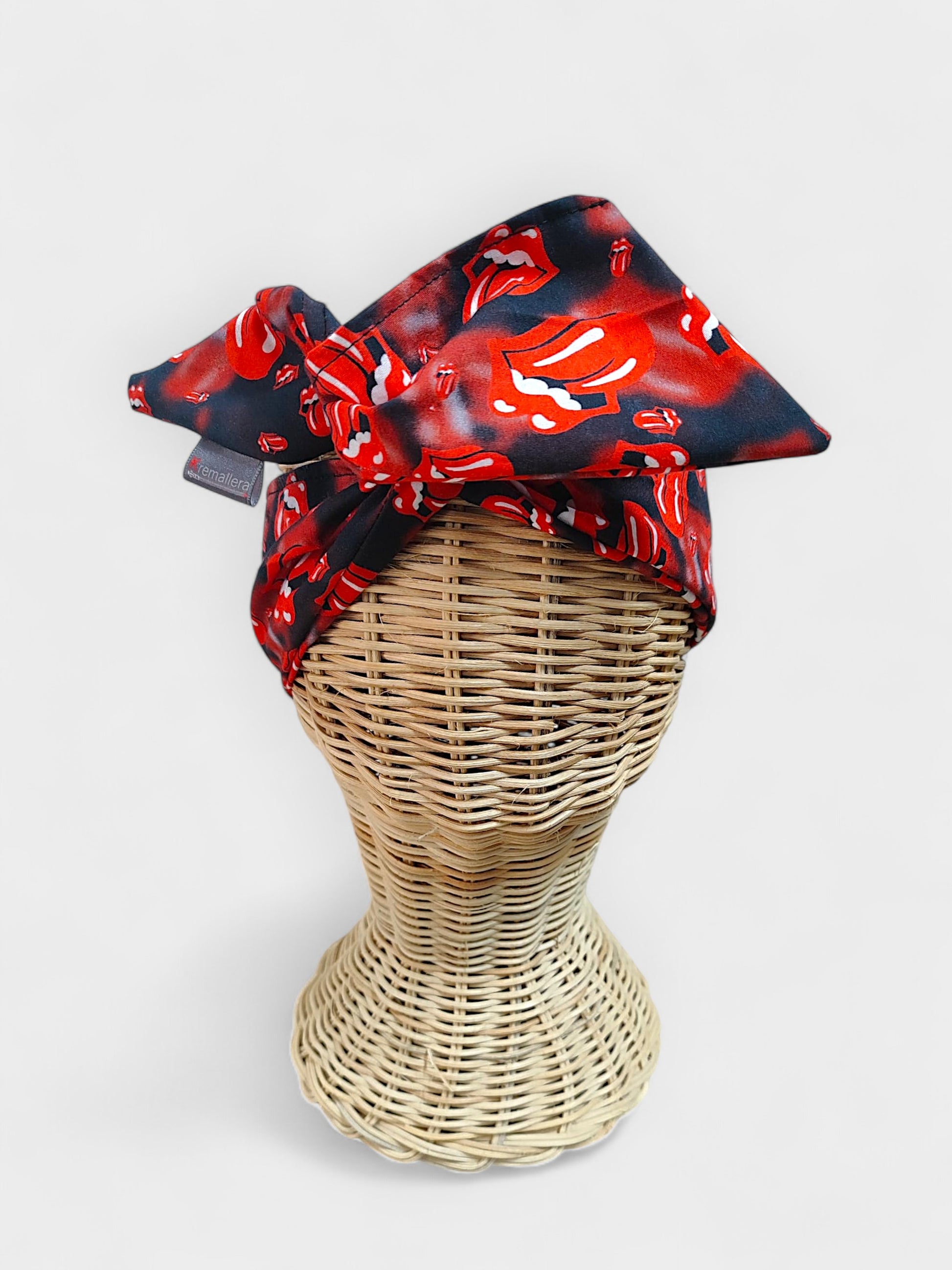 Diadema de tela Rolling Roja