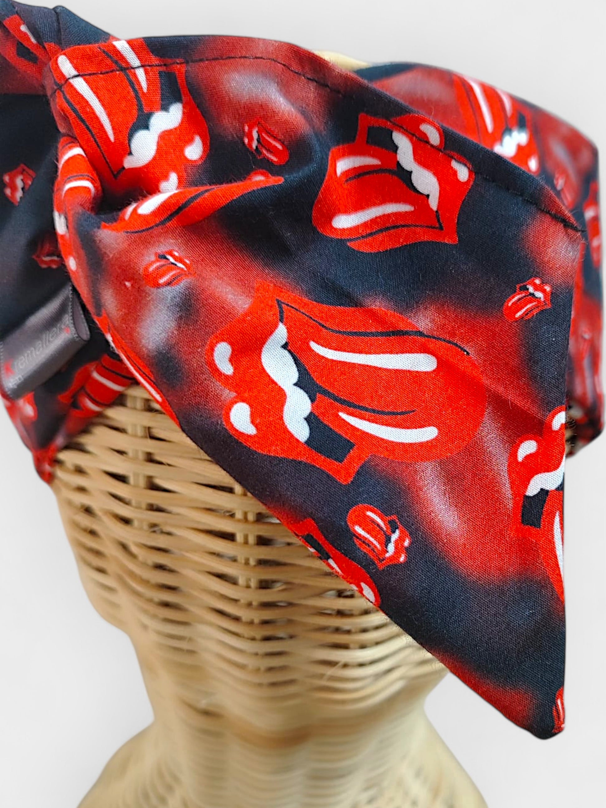 Diadema de tela Rolling Roja