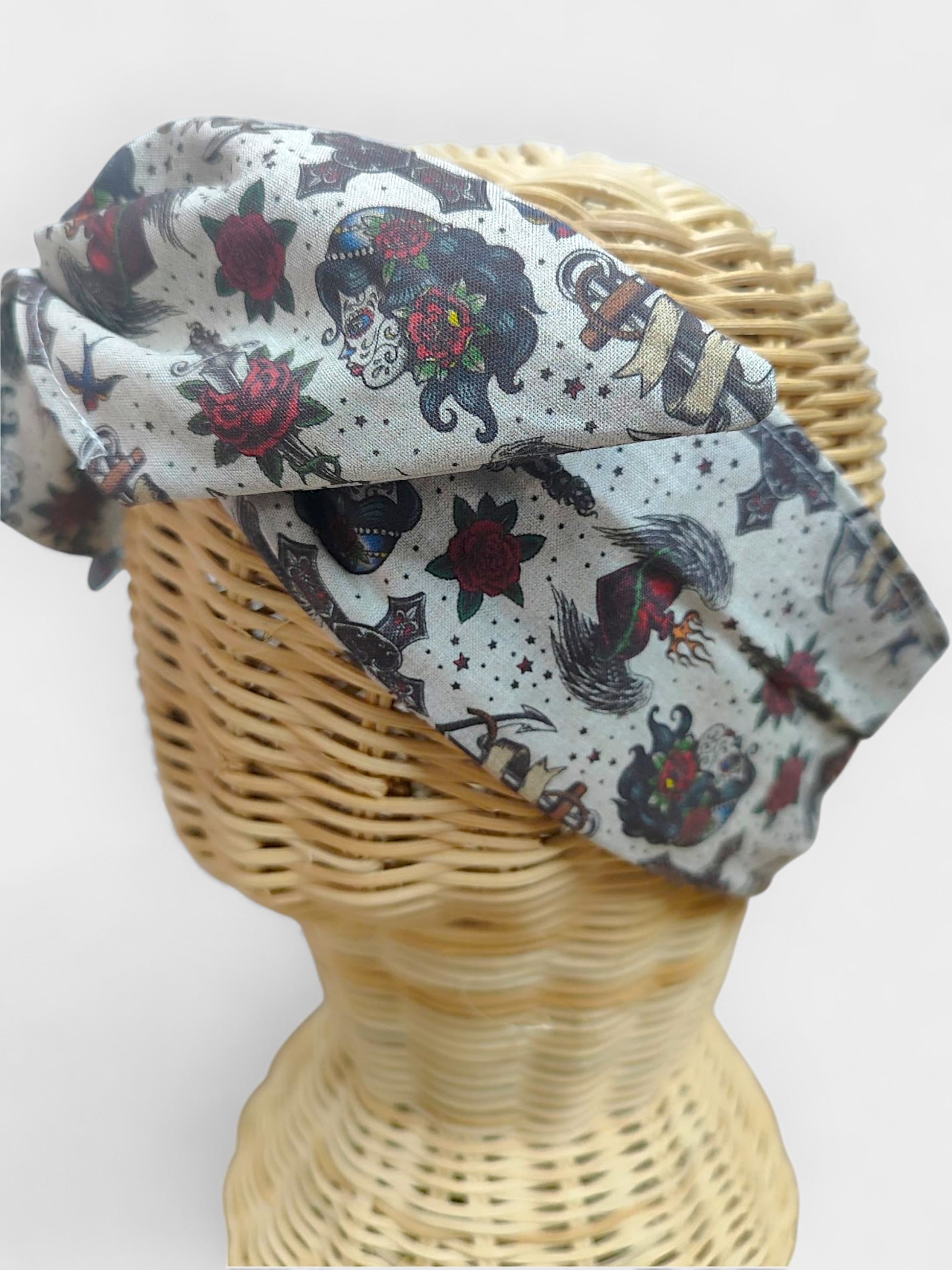Diadema de tela Catrinas Old School