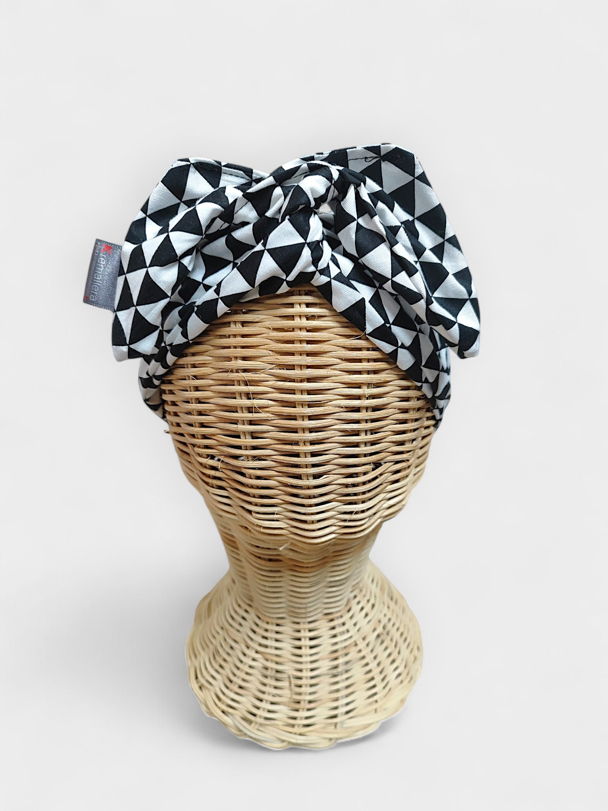 Diadema de tela Triángulos Mono