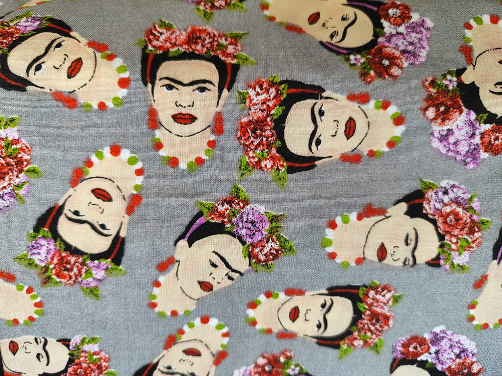 Diadema de tela Frida Gris